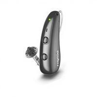 Aide auditive numérique rechargeable RIC Pure Charge and Go BCT 3IX, 32 canaux, pour seniors, gestion du bruit Bluetooth, bleu