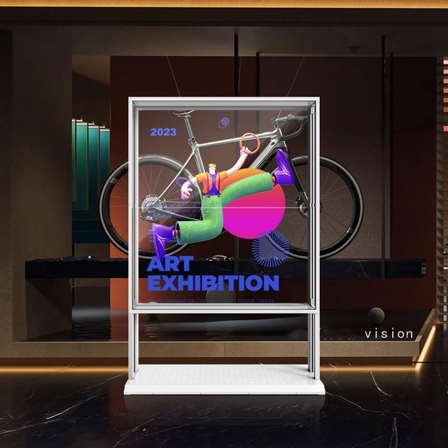 Custom Base Shell Transparent Oled Display High Transparency See Through Touch Screen Standing Desktop Type Transparent Oled