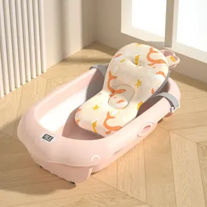 बेबी बाथ टब उत्पाद थर्मामीटर फोल्डेबल प्लास्टिक फोल्डिंग बेबी बकेट बेसिन सपोर्ट सेट बेबी बाथ टब बाथटब के साथ व्यापार करते हैं
