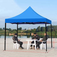 Tentes extensibles de haute qualité pour événements, stand de nourriture, tente pour moto, couleur bleue, bâche de camping en plein air avec tente à quatre pieds