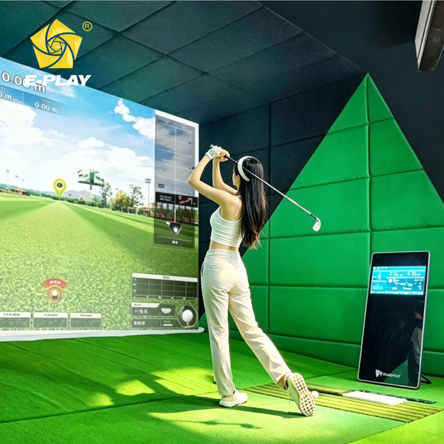 EasyPlay Mayeter Hot Sale 3D Interactive Golf Simulator System with Projector Indoor Virtual Golf Experience for Home & Business