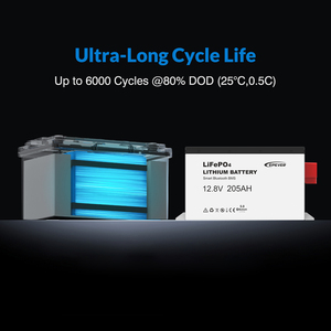 แบตเตอรี่ LiFePO4 คุณภาพสูง IP65 12.8V 205Ah 2624Wh ชุดแบตเตอรี่ลิเธียมไอออนสำหรับระบบออฟกริด - Product Image 1