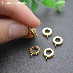 Accessoire <span class=keywords><strong>de</strong></span> fabrication <span class=keywords><strong>de</strong></span> bijoux DIY, <span class=keywords><strong>perles</strong></span> d'espacement rondes à grand trou plaquées or pour breloques et pendentifs - Product Image 4