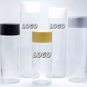 Bouteille en verre borosilicate transparente Voss avec bouchons à vis de 250 ml/300 ml/350 ml/375 ml/400 ml/500 ml/750 ml/800 ml pour jus et lait - Product Image 1