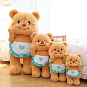 TK Urso de pelúcia Kawaii de venda quente, brinquedo de pelúcia com manteiga tailandesa, urso amarelo, pano super fofo, brinquedo infantil, brinquedo de bebê