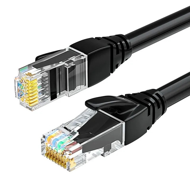 DENIXI CAT6 Indoor Unshielded Patch Cord 8-Conductor Stranded CCA 250MHz 10Gbps RJ45 for Computers/Routers Customizable Length