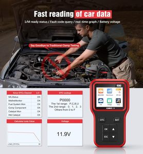 OBD2 máy quét với pin Tester xe công cụ Chẩn đoán Mã Reader cho xe ô tô kiểm tra động cơ ánh sáng Reader xóa xe mã lỗi - Product Image 5