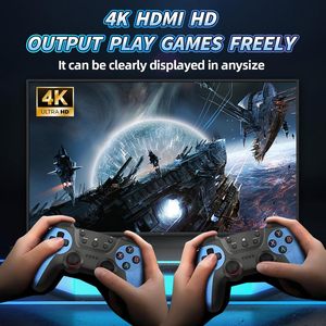 เครื่องเล่นเกม X2 Blue Game Stick 4K 3D HD Retro พร้อมคอนโทรลเลอร์ไร้สายสำหรับทีวี  30000 เกมส์  เล่นได้ 64G ของขวัญสำหรับเด็ก X2 ultra - Product Image 3
