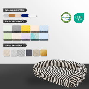 Anti-Slip Bodem Custom Luxe Kalmerende Orthopedische Traagschuim Grote Hondenbedden Hond Kat Bed Waterdichte Afneembare Hoes Oem/Odm - Product Image 2