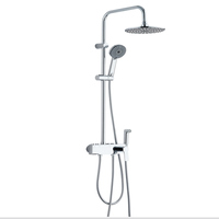 Ensemble colonne de douche effet pluie en acier inoxydable chromé TM-1141