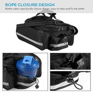 BSCI factory Bicycle Rack Bag,<b>10</b>-25L Large Capacity Multifunction Waterproof Pannier <b>Bike</b> Rear Seat Tail Trunk Handbag Shoulder - Product Image 5