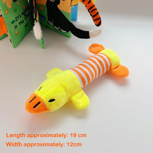 Üretici toptan Anti-Bite stres giderici peluş evcil oyuncaklar sevimli karikatür köpek kedi ördek fil domuz nakış oyuncaklar - Product Image 5