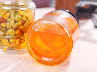 45ml 85ml 100ml 180ml 280ml 380ml 500ml 730ml Pot en verre carré hexagonal transparent de qualité alimentaire pour sauce à confiture de noix pâte de citron miel
