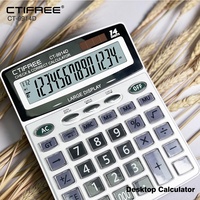 Calculatrices LCD de base CT-93914D en plastique, fonction standard, calculatrice, calculadora, personnalisée, finance, bureau, fantaisie, bureau