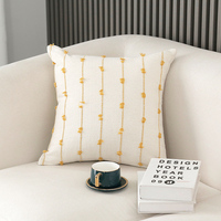 Top vendeur Jacquard Boho touffeté housse de coussin maroc Style décor à la maison Jacquard coton lin taie d'oreiller