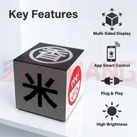 Affichage LED Cube Créatif Wi-Fi Personnalisé Effets HD 3D Publicité Vidéo Intelligente Magique P5mm 5 Faces Intérieur P2.5 Extérieur