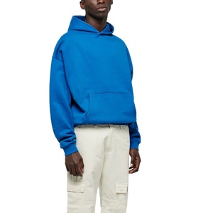 Sudaderas con Capucha para Hombre, Gruesas, de Invierno, 400gsm, Poliéster/Algodón, Color Sólido, Hombros Caídos, Corte Holgado - Product Image 2