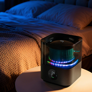 Factory Wholesale Desktop <strong>Air</strong> Purifier Humidifier 2-in-1 HEPA <strong>Filter</strong> White/Black Colorful Lights Touch Control Quiet Operation - Product Image 6