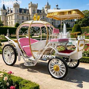 Chariot électrique Cendrillon en forme de citrouille, rechargeable et sans chevaux, pour applications multi-scènes, idéal pour les parcs d'attractions et les réunions festives - Product Image 1
