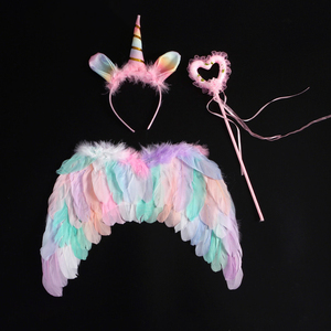 Halloween amaretto colorato angelo piume <span class=keywords><strong>ali</strong></span> grande angelo abbigliamento Costume all'ingrosso - Product Image 3