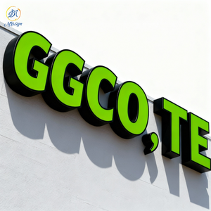 7cm Dikke 3D RVS Trim Cap Kanaalletter Reclamebord Restaurant Gevelbord Bedrijfsbord Buitenreclame - Product Image 1