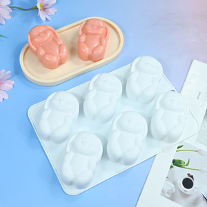 Molde de Silicona 3D de 6 Cavidades con Forma de Conejo para Pastel de Mousse Francés, Chocolate y Helado - Product Image 2