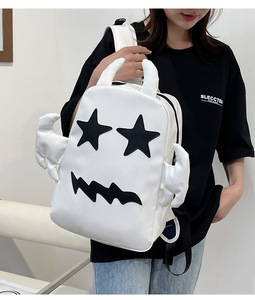 <span class=keywords><strong>Sac</strong></span> à <span class=keywords><strong>dos</strong></span> hip hop en cuir <span class=keywords><strong>noir</strong></span> Street <span class=keywords><strong>Sac</strong></span> à <span class=keywords><strong>dos</strong></span> mignon de luxe Designer Ghost <span class=keywords><strong>Face</strong></span> <span class=keywords><strong>Sac</strong></span> à <span class=keywords><strong>dos</strong></span> Fashion Lady Halloween <span class=keywords><strong>Sac</strong></span> à <span class=keywords><strong>dos</strong></span> - Product Image 2