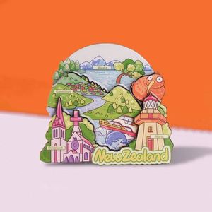 Aimants de réfrigérateur en bois au design moderne et créatif, thème monuments japonais, décoration intérieure, souvenirs, produit promotionnel - Product Image 6