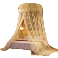 Moustiquaire de lit carrée pliable en polyester, élégante et moderne, pour lit King Size, écologique, sans installation, pour la maison