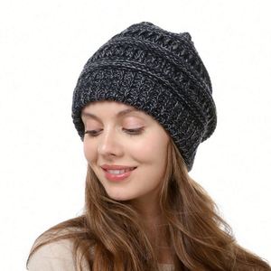 Label Customized Winter Thick Solid Skiing <b>Beanies</b> Warm Soft Stretch Cable Knit Women Skully <b>Beanie</b> <b>Hats</b> - Product Image 4