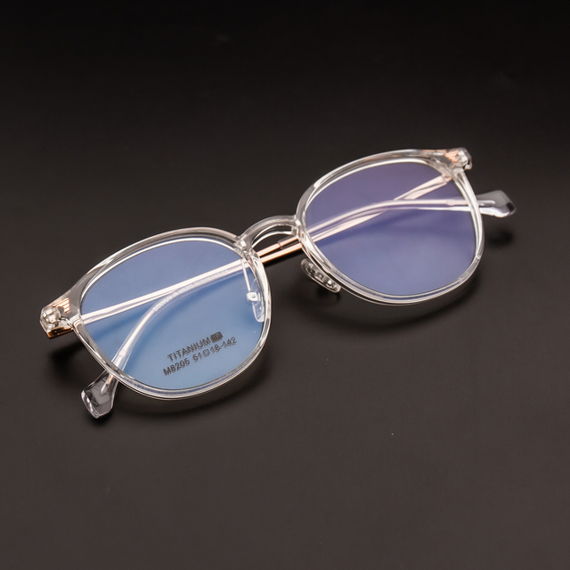 Titanium TR90 Lightweight Full-Rim Oversized Optical Frames for Youth Women Diamond Face Shape Fashion Eyeglasses
