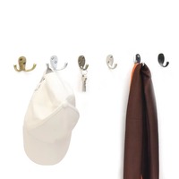 Porte-chapeaux mural en alliage de zinc à double crochet, disponible en OEM et ODM, support mural durable, porte-objets multifonctionnel