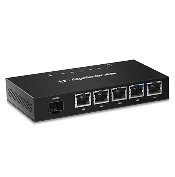 UBNT ER-X-SFP Enterprise-class Home Office Multi-service Mini 5-port Gigabit Wired Router Supports Sfp and POE Power Supply