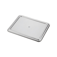 Plateau en acier inoxydable 304/201, 4 à 5 compartiments, plateau rectangulaire classique en métal pour servir des en-cas lors de fêtes