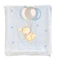 Couverture Bébé Européenne à Bordure Espagnole, Super Douce et Moelleuse, 2 Plis, Grande Taille, pour Enfants, Prix de Gros, Faible MOQ