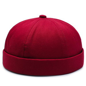 Vente en gros, casquette sans bord en coton de rue décontractée et élégante, manchette roulée, <span class=keywords><strong>chapeau</strong></span> sans bord, <span class=keywords><strong>Docker</strong></span> marin, bonnet rétro - Product Image 4