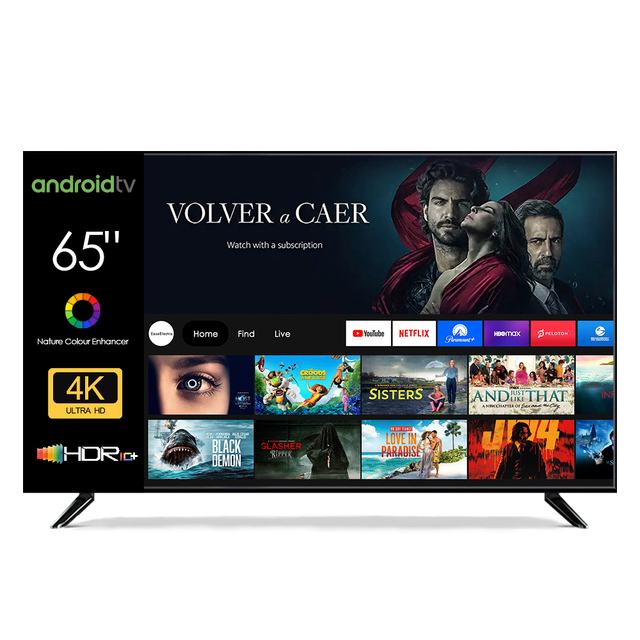 Accept Custom Android Google TV Television 4K Smart TV 65 75 85 100 Inch LED TV
