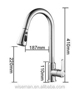 Grifo de Cocina Cromado de Estilo Clásico Antiguo con Monomando y Rociador Extraíble para Fregadero - Product Image 2