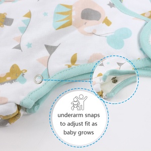 Wholesale <strong>1.5</strong> <strong>Tog</strong> Baby Sleep Sack 100% Cotton Printed Sleeveless Zipper Baby Wearable Blanket Baby <strong>Sleeping</strong> <strong>Bags</strong> for Newborn - Product Image 5