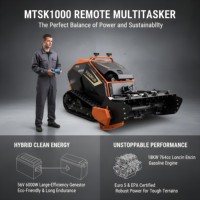 Mesin Pemotong Rumput Robot Vigorun MTSK1000, Pengolah Rumput Otomatis untuk Area Hijau Perumahan