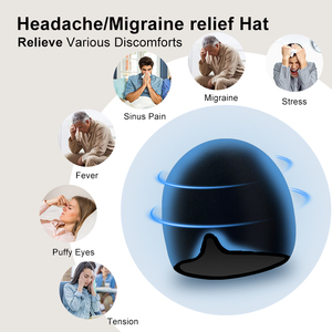 Gorra de alivio de <span class=keywords><strong>migraña</strong></span>, envoltura de bolsa de hielo para la cabeza con tapa fría de <span class=keywords><strong>migraña</strong></span>, tapa de hielo adecuada para <span class=keywords><strong>migraña</strong></span>, tensión, estrés - Product Image 4