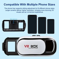 Lunettes VR 3D Whatnot, casque de réalité virtuelle, expérience immersive, boîte de lunettes VR, visionneuse 360°, casque VR intelligent pour jeux et films