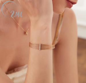 VM JEWELRY Original 18K Gold/925 Silver Diamond <b>Freshwater</b> <b>Pearl</b> Minimalist Luxury Fine Bangle <b>Bracelet</b> NGTC Certified for - Product Image 4