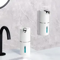 Distributeur automatique de savon mousse sans contact 380 ml, sur pied, étanche IPX5, avec capteur IR, pour salle de bain, cuisine, évier, kit pompe USB, hôtel