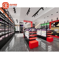 Système d'affichage métallique professionnel pour magasins, fournisseur de solutions de vente au détail, vitrine de présentation de cosmétiques