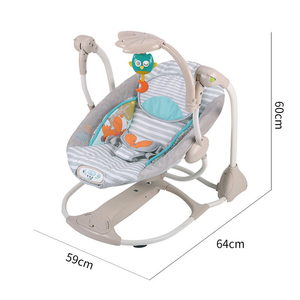 Fauteuil à bascule électrique automatique pour bébé avec musique et télécommande, balancelle pliable pour nouveau-né 0-24 mois avec jouets - Product Image 1