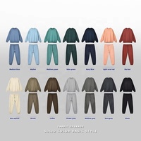 Logo Kustom Berkualitas Tinggi Katun Poliester Polos Unisex Pullover Jumper Setelan Olahraga Pria Celana Jogger dan Setelan Sweatshirt