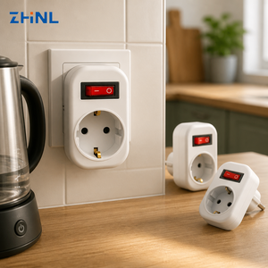 เต้ารับไฟฟ้า ZHNL 16A 250V แบบ 2 ขา แปลงเป็นปลั๊กแบบฝรั่งเศส เยอรมัน ปลั๊กอเนกประสงค์สำหรับเดินทาง ปลั๊กต่อพ่วงแบบรางหลายช่อง อะแดปเตอร์<span class=keywords><strong>ไฟฟ้า</strong></span> - Product Image 1