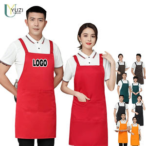 Custom LOGO Supermarket Restaurant Waiters Men Women Advertising Work Clothes Waterproof <strong>Aprons</strong> Hot Pot Kitchen Shoulder <strong>Aprons</strong> - Product Image 1