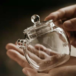 Đơn giản phác thảo thiết kế cao thủy tinh borosilicate nhỏ Pocket <span class=keywords><strong>Pot</strong></span> một-người nhỏ giọt cổ điển Nhật bản nhỏ ấm trà - Product Image 1